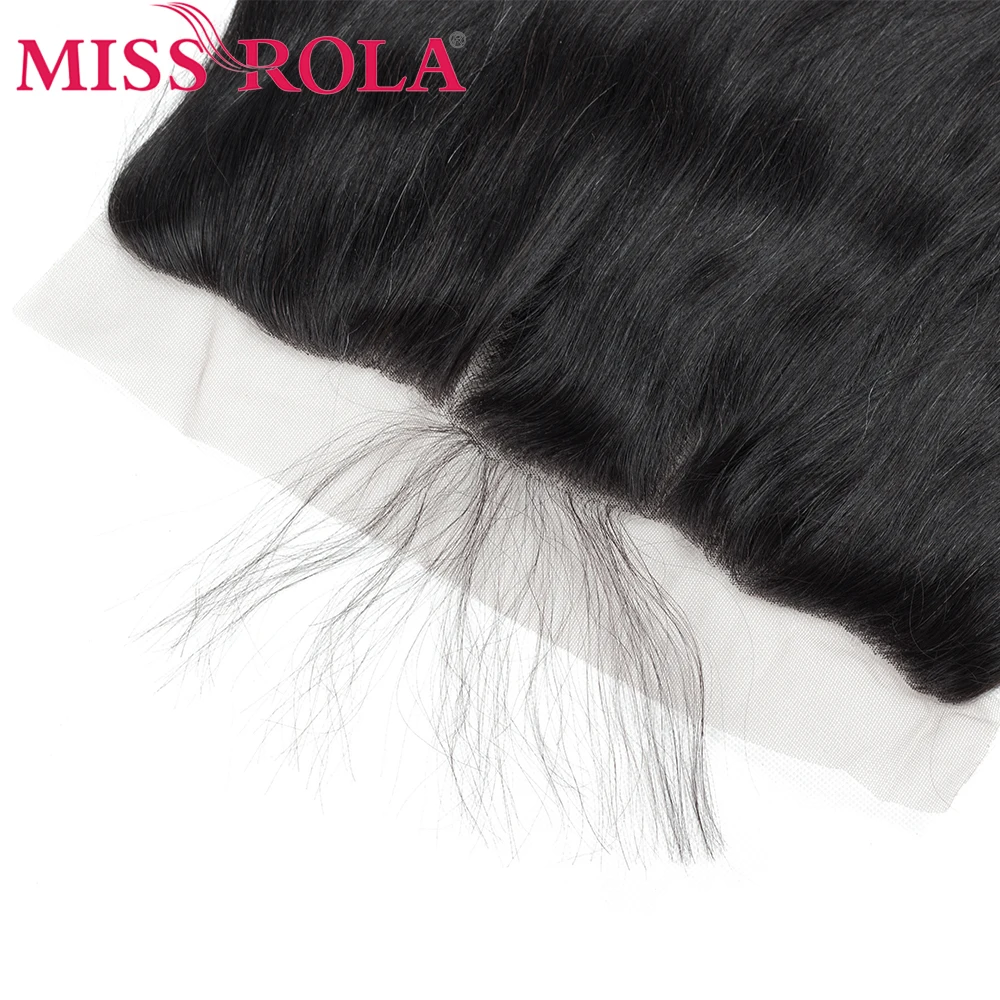 Miss Rola Hair человеческие волосы пучки малазийские прямые волосы натуральный цвет 3 пучка с 13*4 синтетический фронтальный закрытие не-Remy