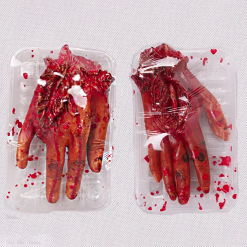 Хэллоуин Поставки Декор сломанный палец ручной крови пугающая маска коробочка