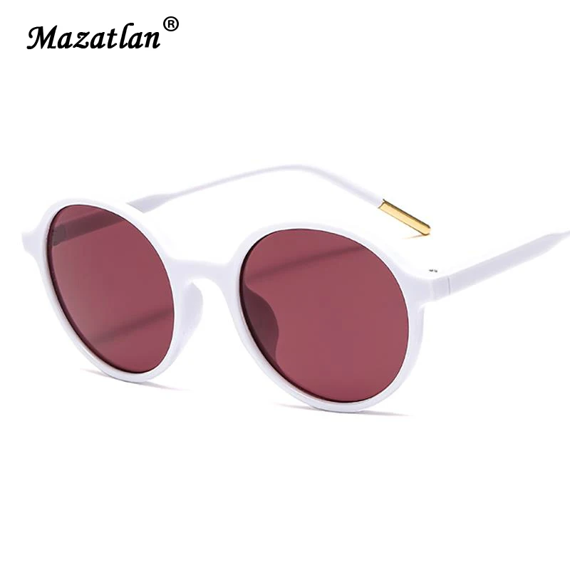 Брендовые Модные Ретро Круглые Солнцезащитные очки женские модели черный