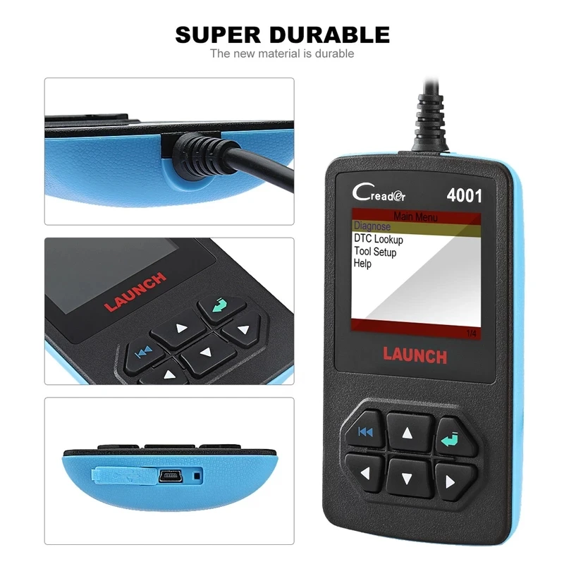 

Launch CReader 4001 OBD OBD2 Scanner DIY Car Code Reader CR4001 OBDII Diagnostic Tool Free Update X431 Creader V+ as AL319