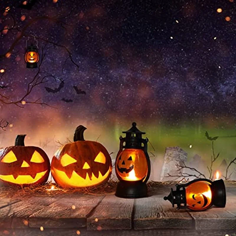 LED Halloween Pumpkin Lantern Decor Props Creative Holiday Bar Party Light Oil Lamp | Дом и сад