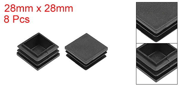 Концевые колпачки uxcell, 4-100 шт., прямоугольные мебельные ножки для стула, 28x2, 8/30x1, 5/30x2, 0/50x2, 5/50x50 мм