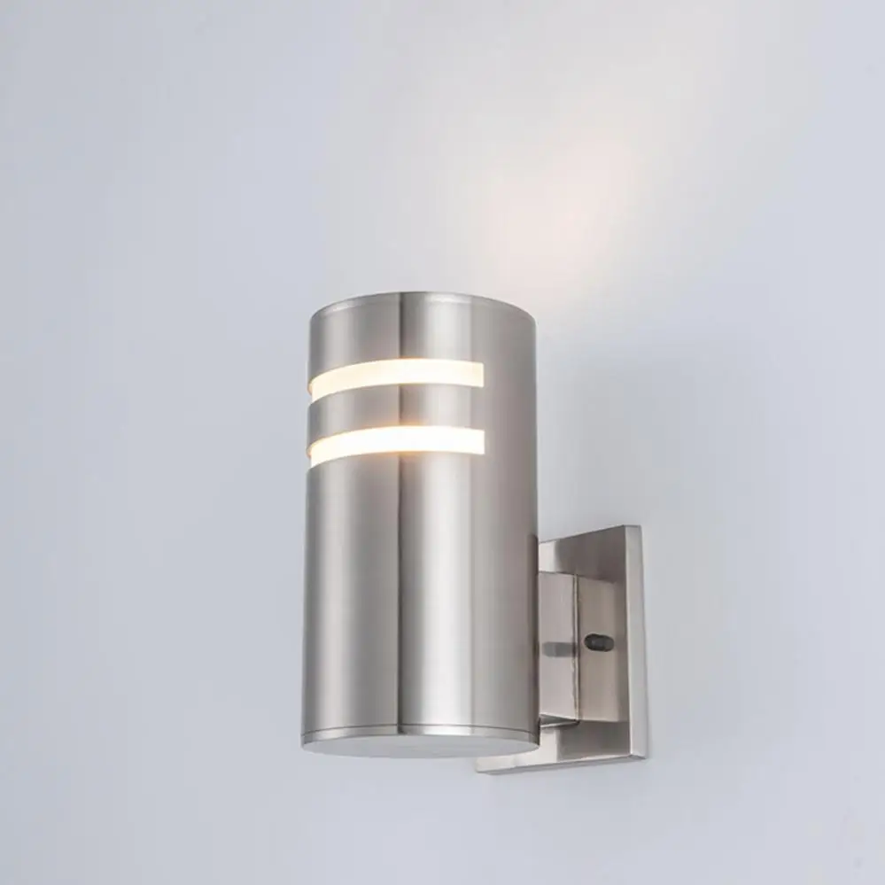 

Outdoor Led Up Down Wall Lighting gray E26/27 Porch Backyard Garden Waterproof Home Exterior Lamps Stainless Steel Walllight