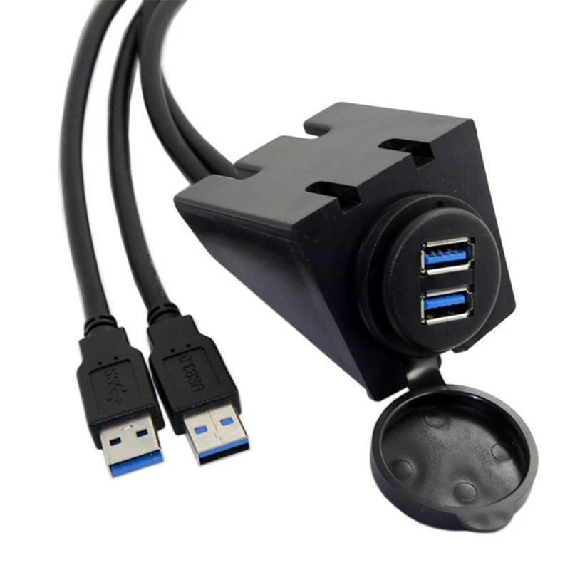 Двойной USB 3 0 штекер-гнездо кабель аксессуары портативный для автомобиля