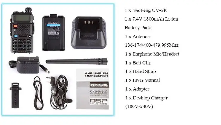 Baofeng UV-5R 2 шт. иди и болтай Walkie Talkie “иди 5 Вт трансивер baofeng uv 5r Портативный мощный