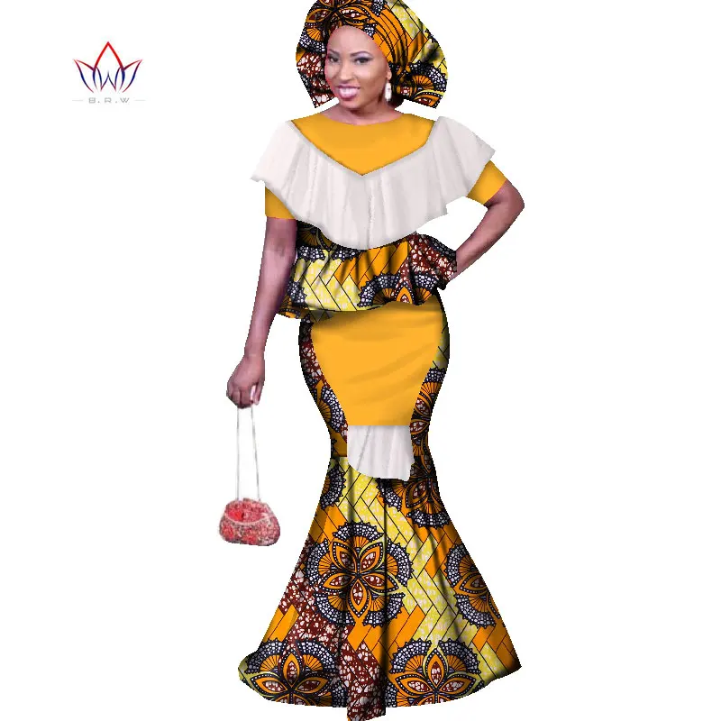 Женское платье с круглым вырезом длинное в африканском стиле размеры до 6xl WY1683 |