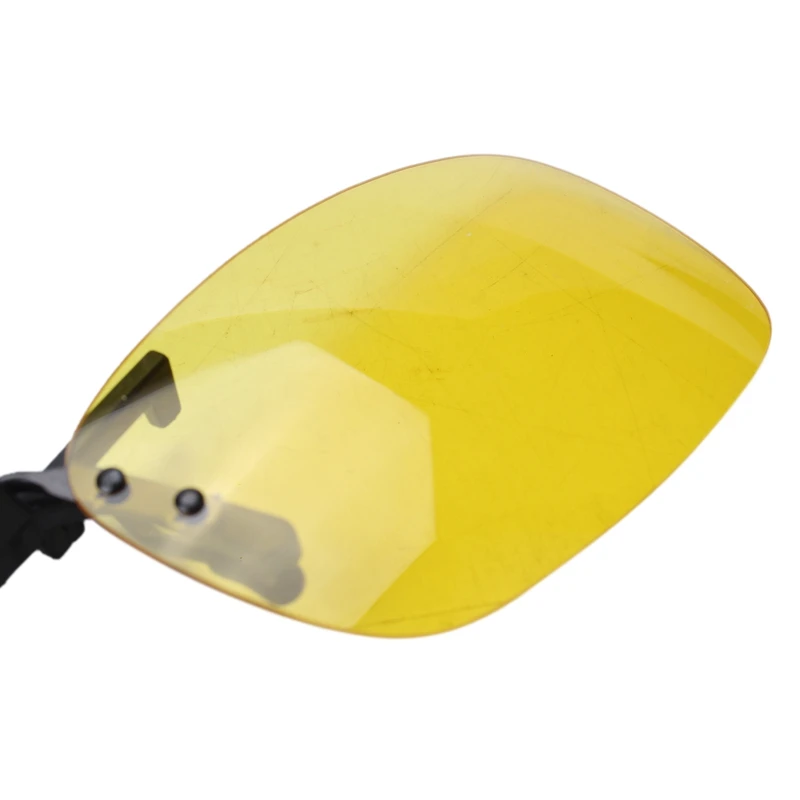 

Rectangle Clear Yellow Lens Rimless Clip On Night Vision Driving Glasses