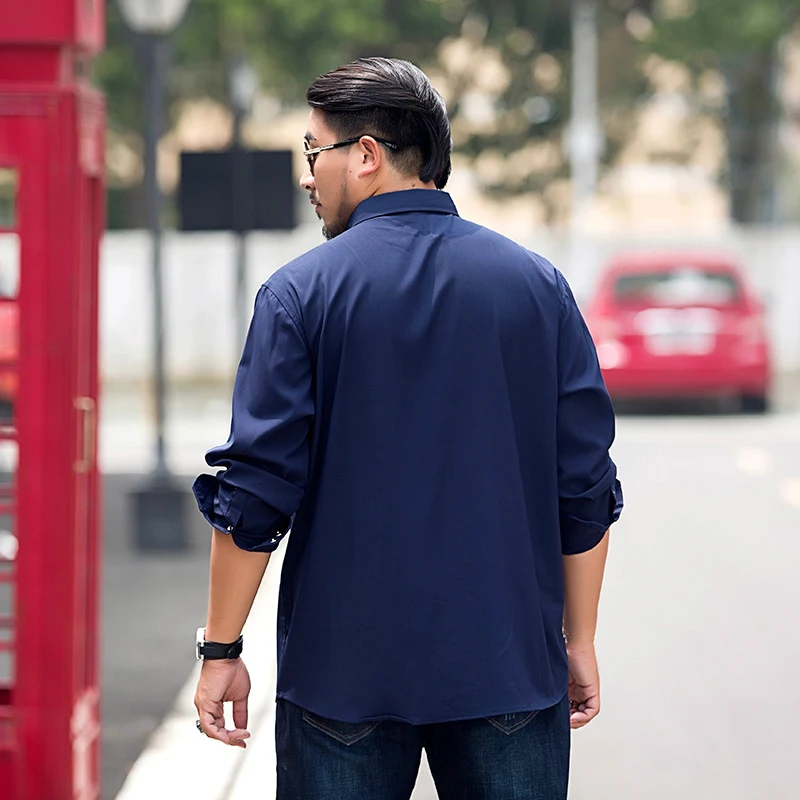 Рубашка мужская с длинным рукавом модная свободная приталенная Повседневная