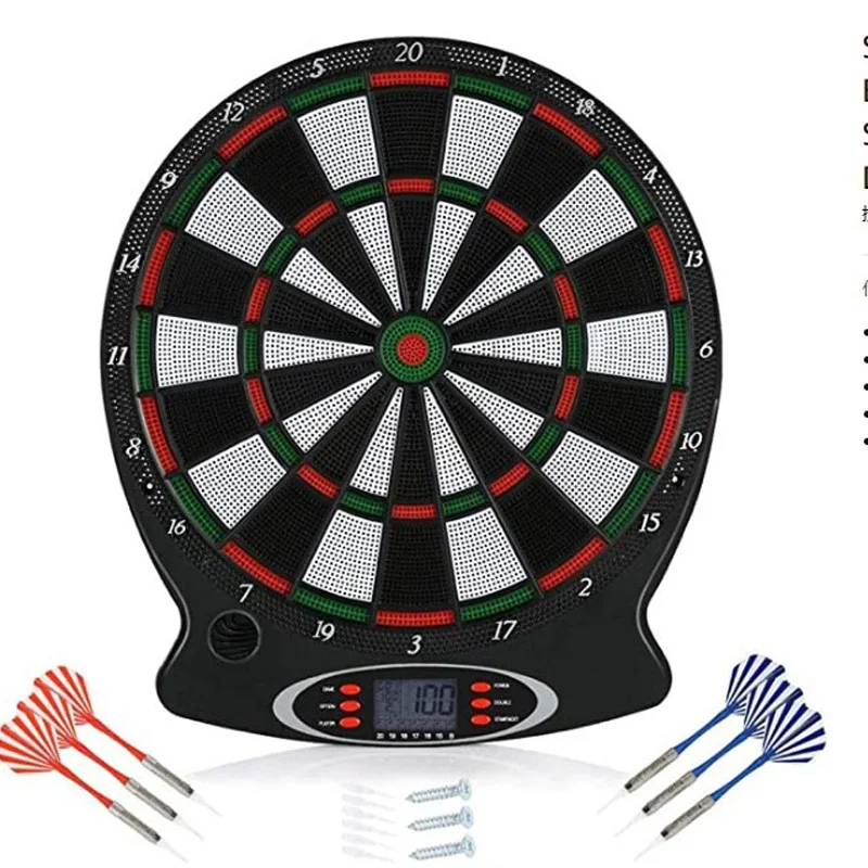 Soft Tip Dart Target Board Electronic Throw Toy With 6 Piece