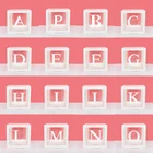 Украшение для детского душа A-Z алфавит, прозрачное имя, буквенный ящик, воздушные шары, раскрытие пола, день рождения, мальчик, девочка, декор для детского душа