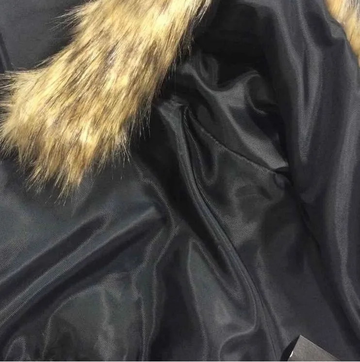 Енот пальто с искусственным мехом женские топы осень зима куртка из