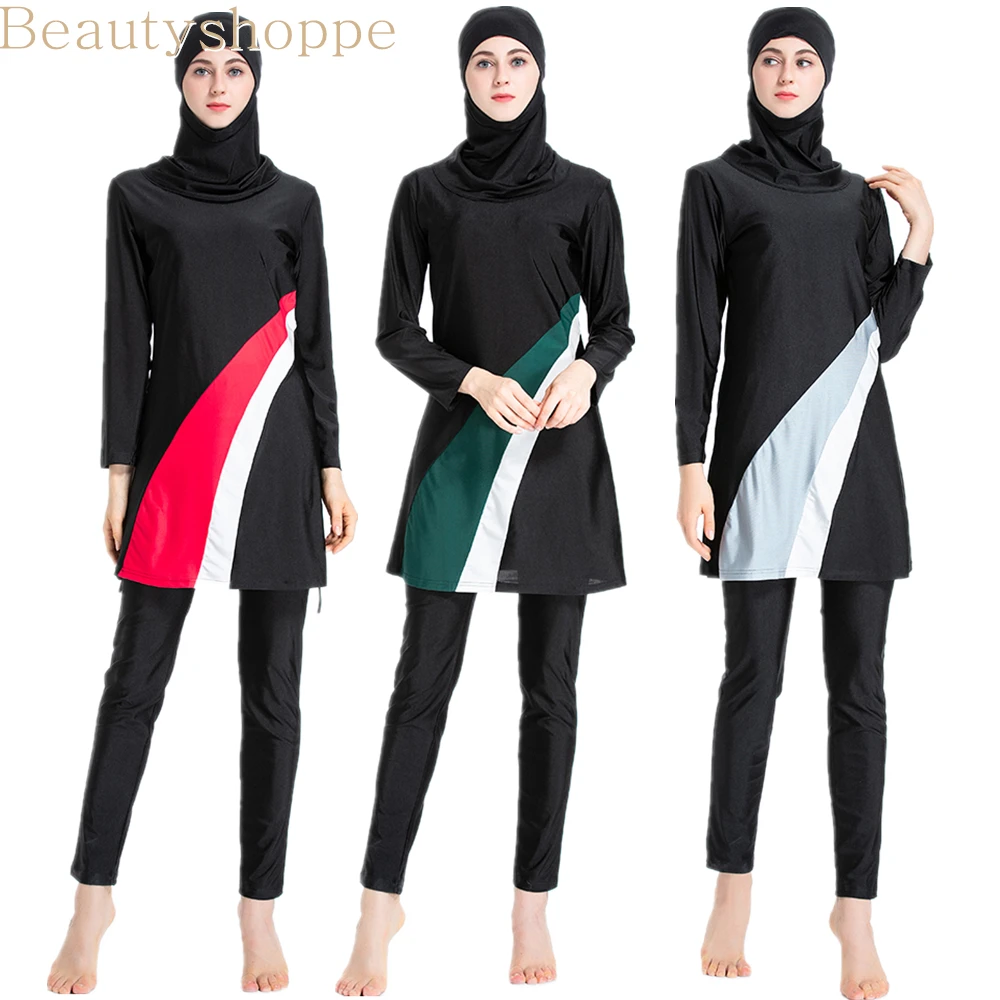 Хиджаб Купальник Новый Burkini женский купальный костюм с длинным рукавом