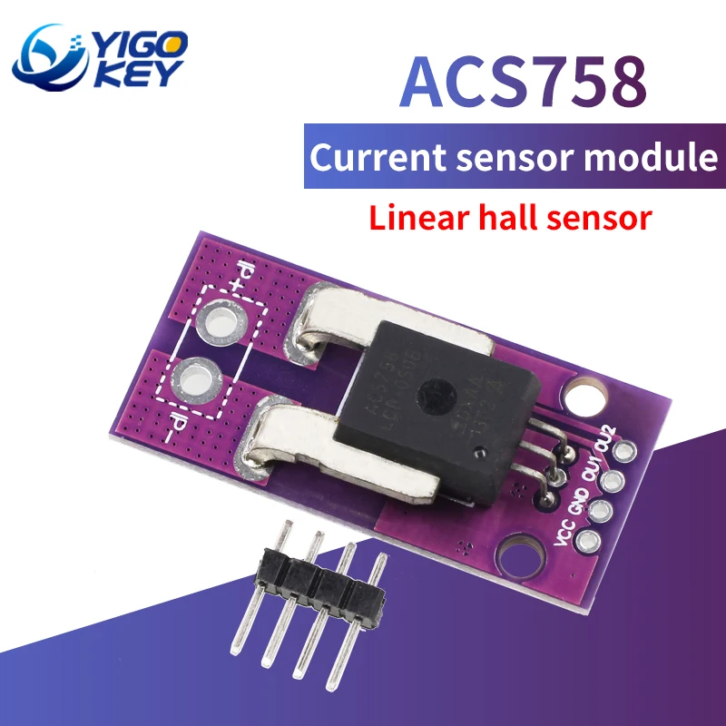 ACS758 ACS758LCB-050B-PFF-T Текущий Модуль линейного Холла ток Сенсор CJMCU-758 Ток обнаружения