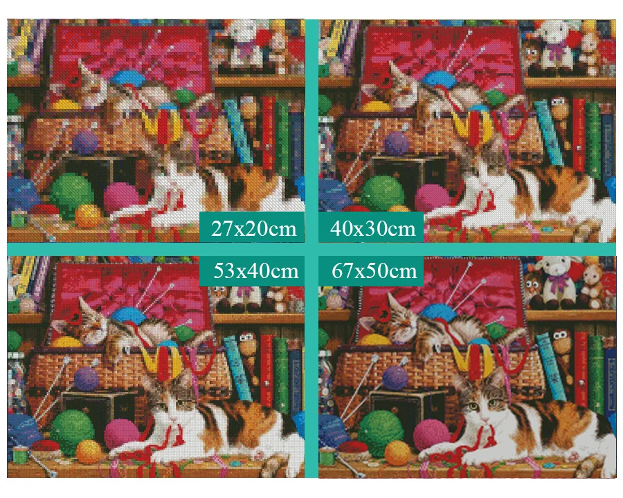 Полноразмерная 5D алмазная живопись сделай сам Домашний котёнок 3D Алмазная