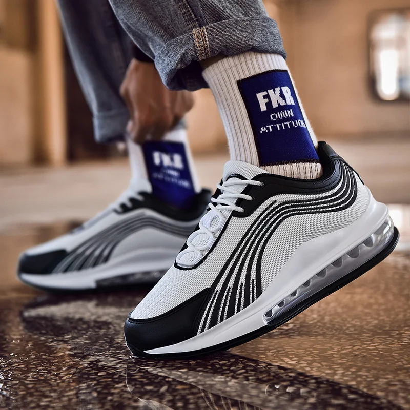 

mens black shoe Breathable sneaker sport de mesh fashion para casual hombre leisure man hot knitting sapato 39 male for Sneaker