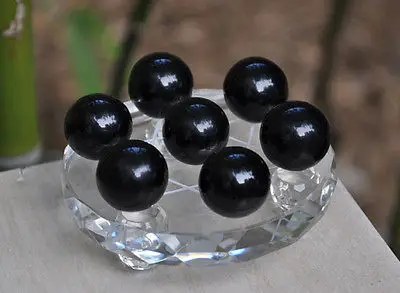 Fa88004309122 &lt+ 7 шт. натуральный черный обсидиановый кристалл шар Сфера Исцеление +