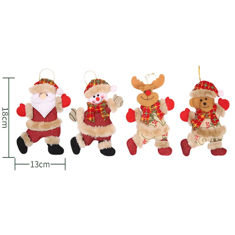 2019 Рождественский подарок украшения Санта Клаус Снеговик Дерево Игрушка Кукла