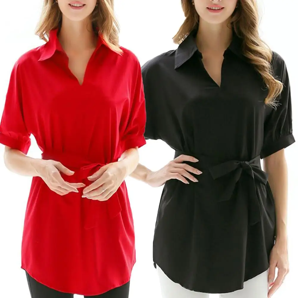 Модные вечерние платья рубашки с отложным воротником женское однотонное весенне