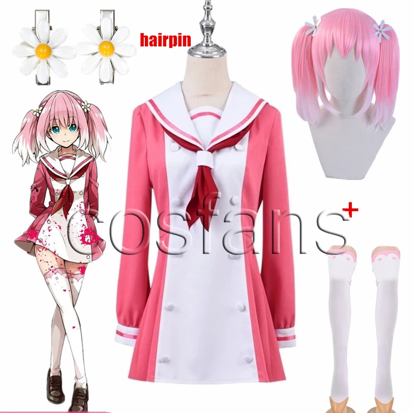 Новый аниме Munou na Nana Hiiragi карнавальный костюм женская школьная форма заколка для
