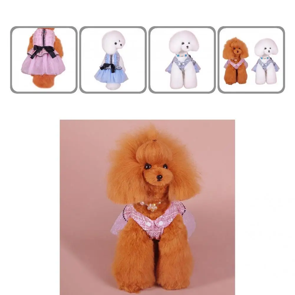 

All-match Lovely Thermal Dog Clothes Cotton Pet Skirt Bow-knot for Winter
