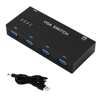 vga switch box 4 port svga audio video switcher 4 hosts in 1 display screen 4 input1 output suitable for multiple devices