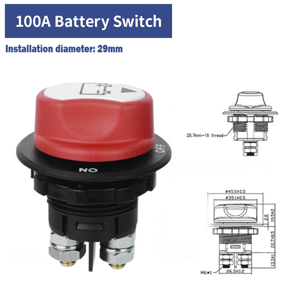 DC 32V 50A 100A 200A автомобильный батарейный переключатель отключения питания клапан-переключатель для автомобиля Мотоцикл Грузовик катер Camper внедорожный автомобиль