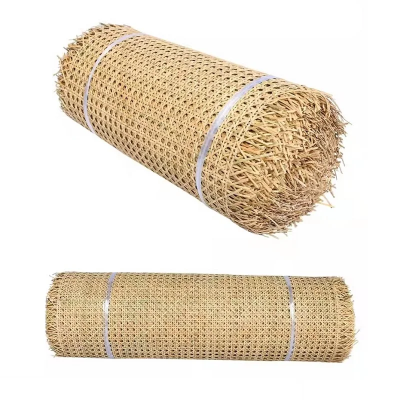 

40/45/50CM Width Natural Rattan Cane Webbing Roll For Weaving Chairs Table Cabinets Furniture Accessories Rattan Decor Material