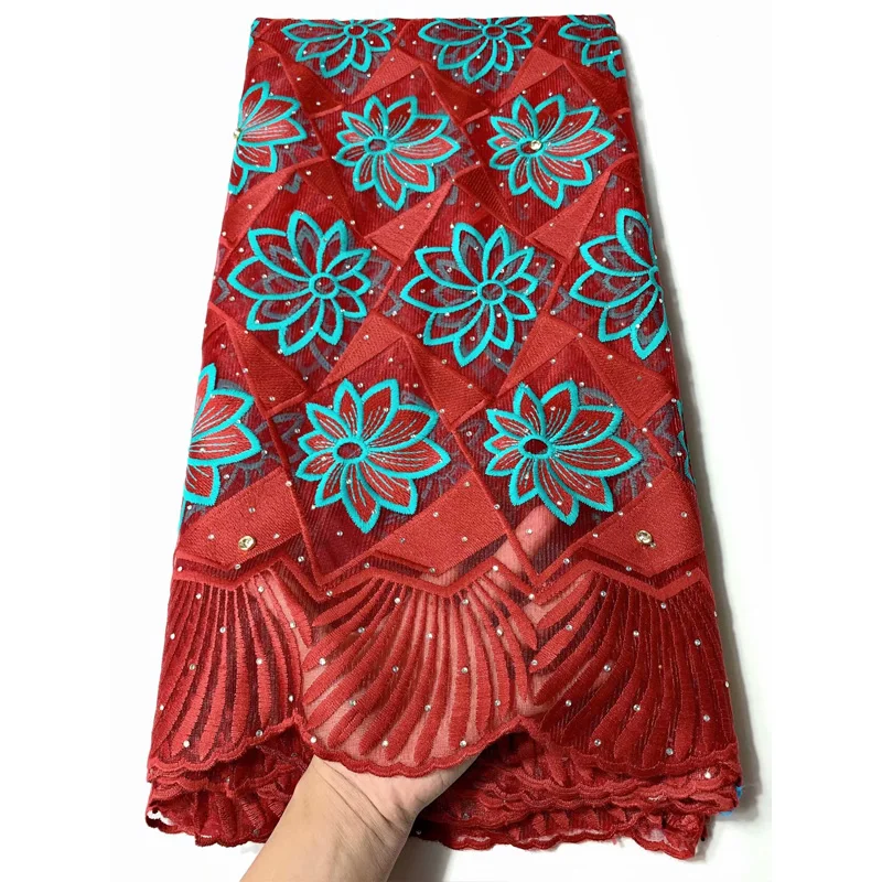 Африканская кружевная ткань высокого качества нигерийская чистая фиолетовая