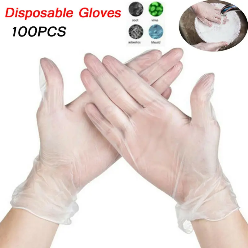 

Disposable PVC Gloves Protective Cleaning Supplies Untouch Hand Cover Kitchen Food Grade Cleaning Gloves 100Pcs