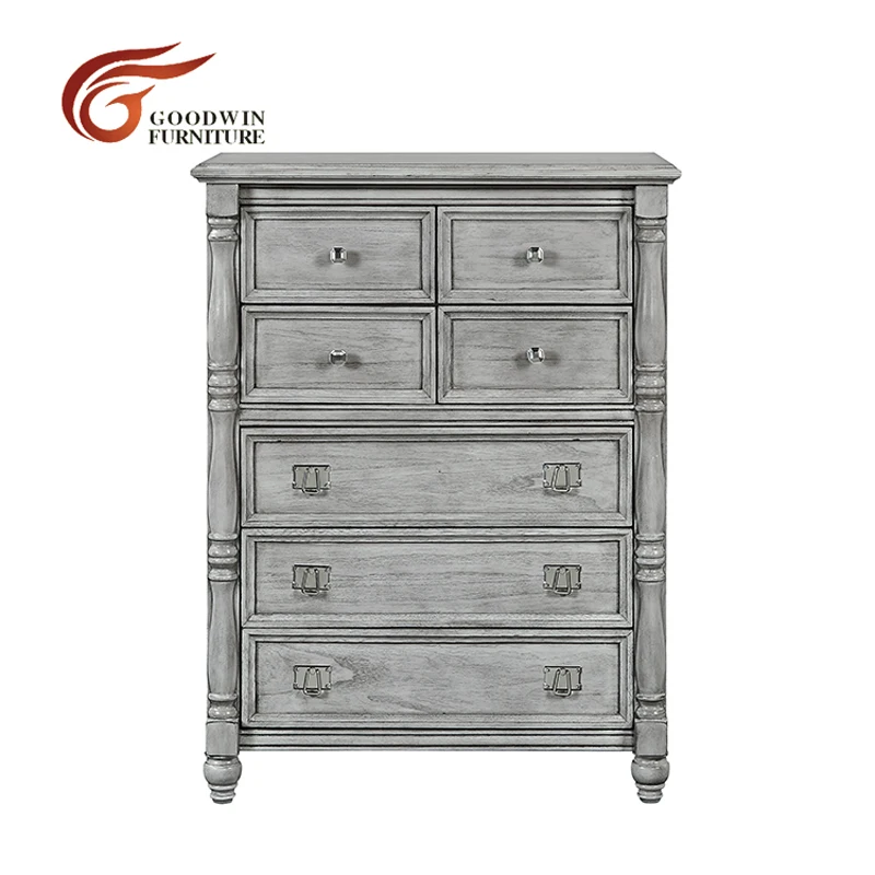 Drawer Chest Современный светильник для спальни серый цвет деревянная мебель мягкая ткань задняя кровать и Ночная стойка комод WA402 - Цвет: Drawer Chest