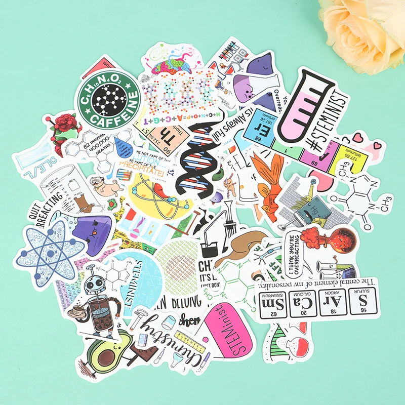 50 шт. науки физики для химической лаборатории наклейки чехол Чемодан ноутбука