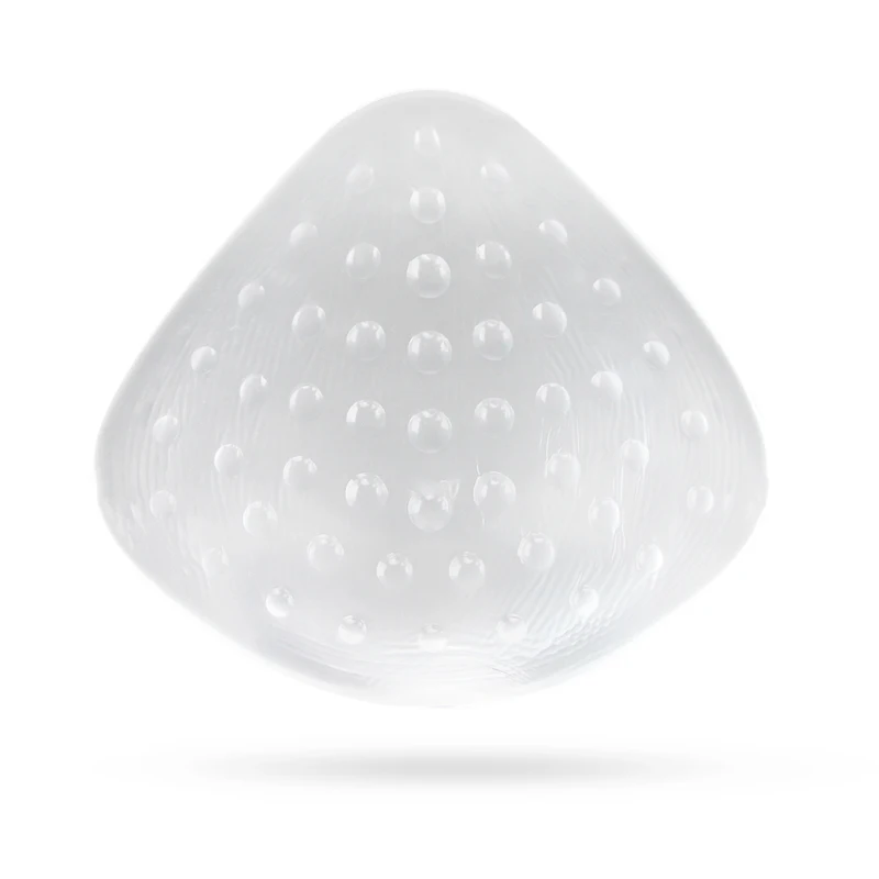

ONEFENG Triangle Transparent Pearl Particles Design Silicone Breast Soft Postoperative Hot Spring Boob