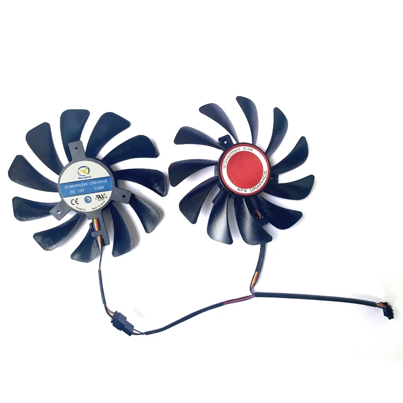 

NEW 2PCS 95MM 4PIN 12V FDC10U12S9-C CF1010U12S Graphics card cooling fan，For XFX RX 590/580，For HIS RX580 590 570 Cooling Fan