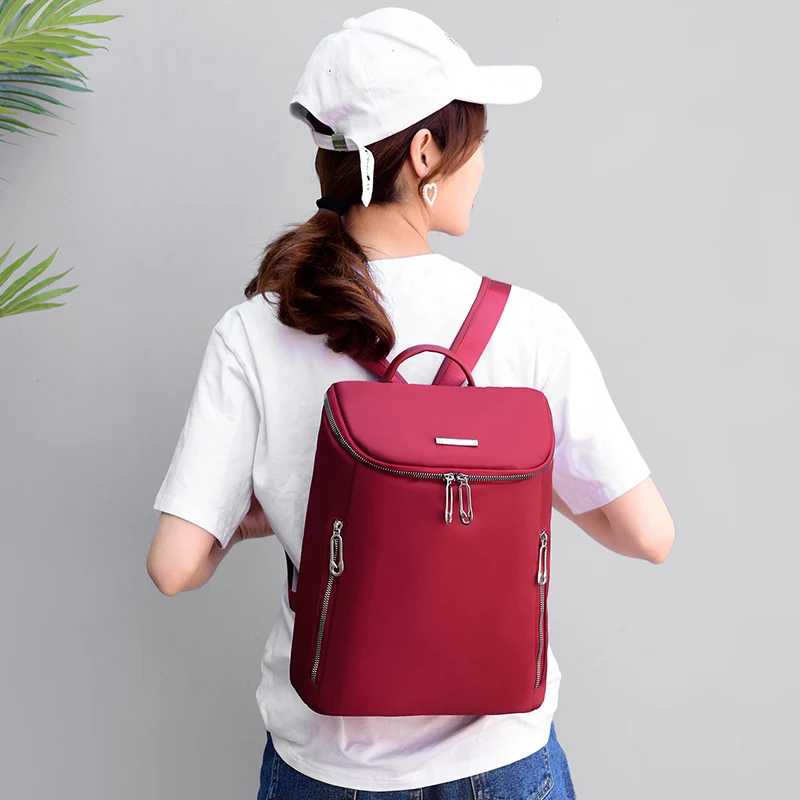 Toposhine Однотонный женский рюкзак Oxford простая черная женская школьная сумка 3 цвета Женская дорожная сумка на плечо женские мягкие рюкзаки