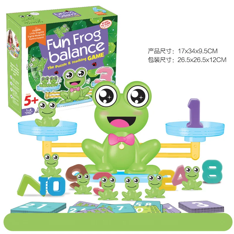 

Children's Montessori Math Match Game Monkey Cat Scale Number Balance Board Kids Boys Girls Educational Early Learning Toys Gift