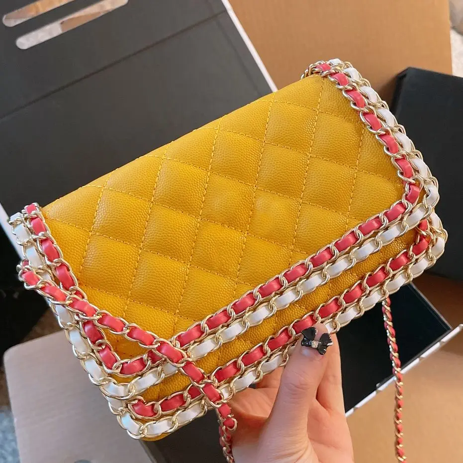 

Новинка Осень-зима 2021, универсальная маленькая квадратная сумка-раскладушка с цепочкой, сумка на плечо, сумка для хранения, сумка-мессендже...