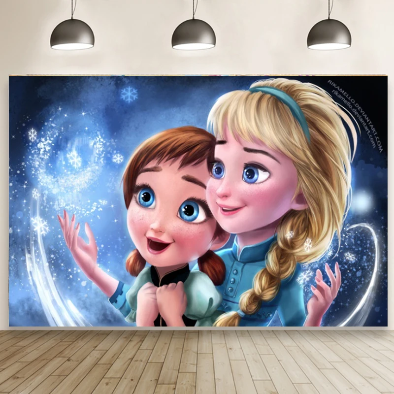 

Cartoon Golden Rapunzel Backdrop Magic Girl Birthday Party Room Decoration Photography Studio Photo Kids Custom Background