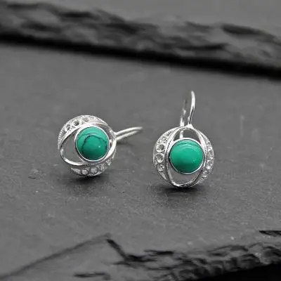 

Ethnic Style 925 Sterling Silver Earrings Tibetan Tibetan Silver Decorative Ornament Mongolian Silver Characteristic Grassland S