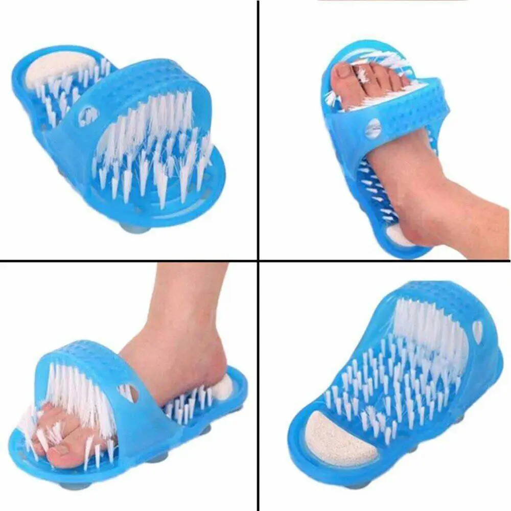 

Plastic Bath Shoe Shower Brush Massager Slippers Bath Shoes Brush for Feet Pumice Stone Foot Scrubber Brushes Remove Dead Skin