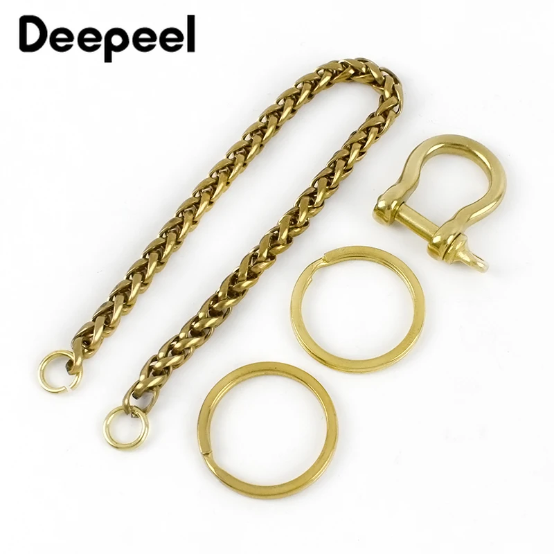 6mm Fashion Solid Brass Men Trousers Belt Chains O Ring Buckles Wallet Chain Keychain Decor Metal Buckle DIY Snap Hook | Багаж и сумки