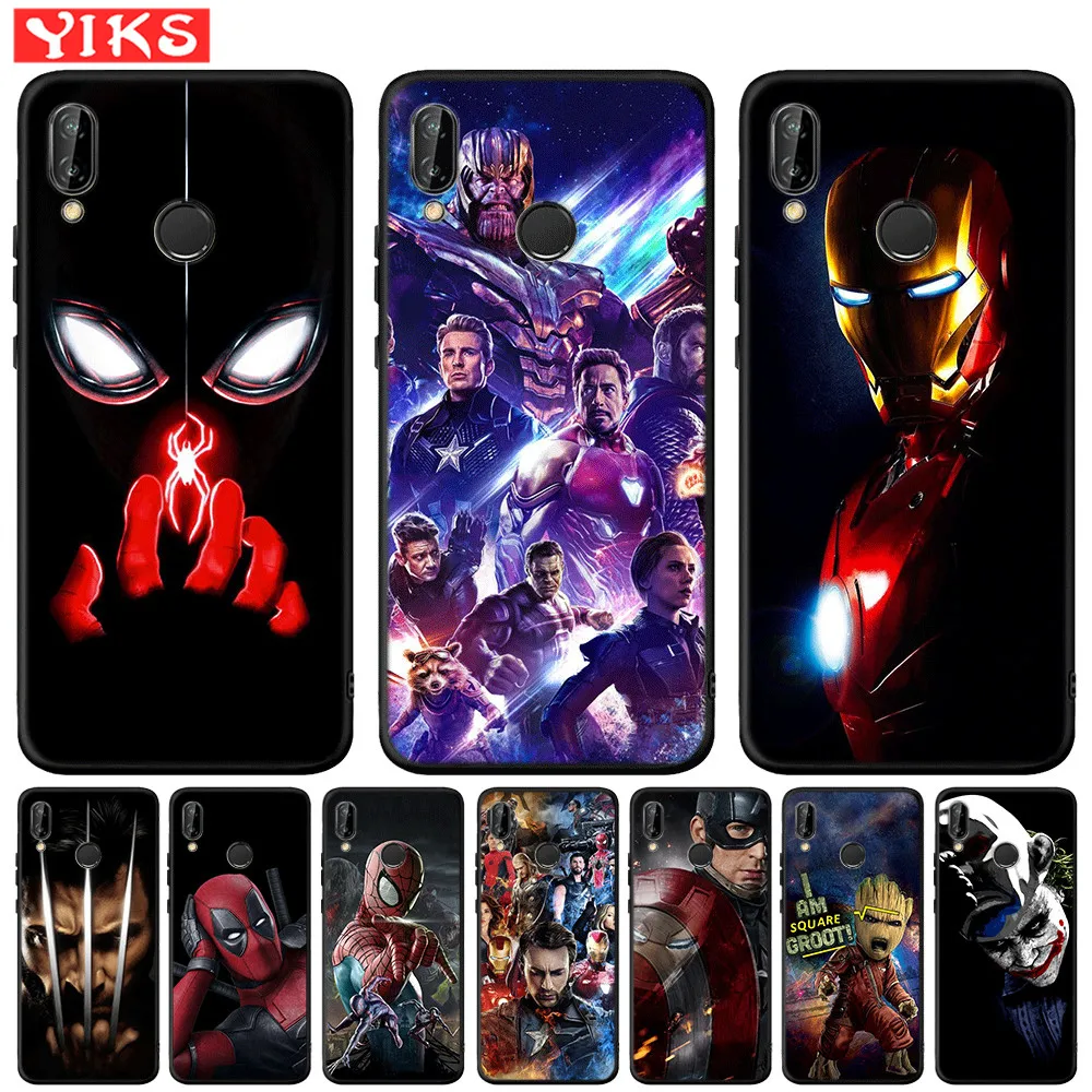Герои Marvel Человек-паук Железный человек для huawei mate 20 10 P30 P20 P10 P9 P8 Lite Pro P Smart Мягкий силиконовый чехол Etui