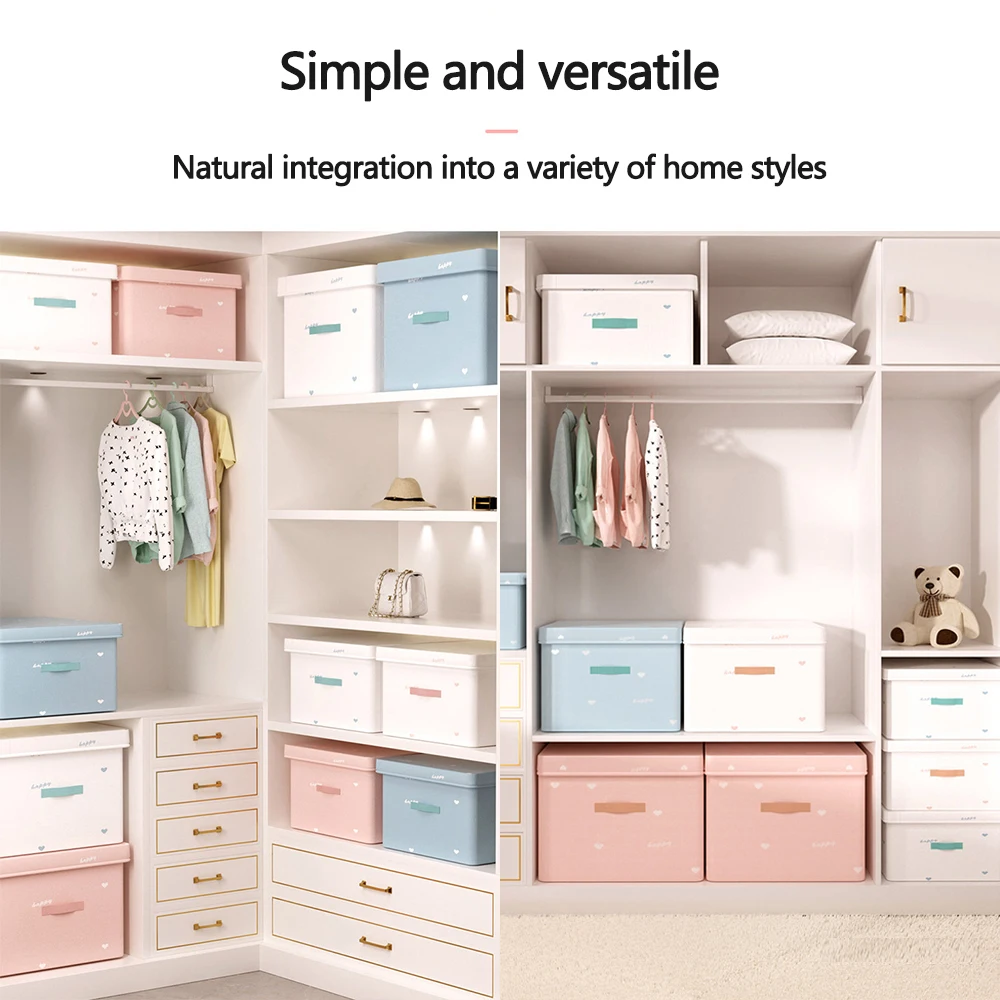 Складная коробка для хранения одежды домашнее белье трусики носки с крышкой