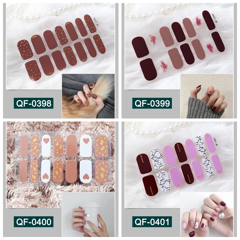 14 наконечников/лист блестящие наклейки с рисунком сердца и мрамора водостойкие 3D