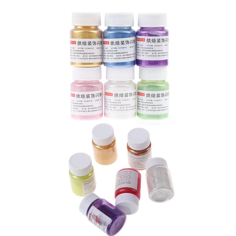 Съедобная блестящая золотистая Серебристая пудра для украшения пищи помадки