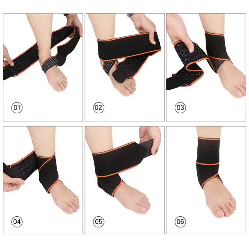 

Adjustable Sports Elastic Ankle Brace Support Gym Basketball Protective Gear Protective Fixed Protector Foot Wrap