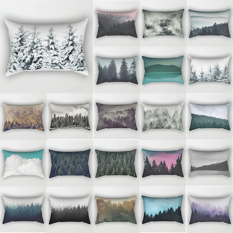 Единорог Подушка Чехол лес узор прямоугольник спальная подушка чехол s небо