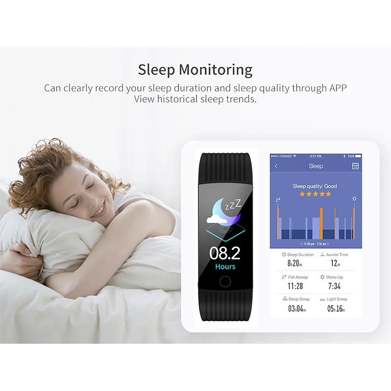 

Q18 Smart Bracelet Waterproof Heart Rate Monitor Men Women Smart Band Alarm Clock Sports Watch SmartWatch For Android IOS Phone