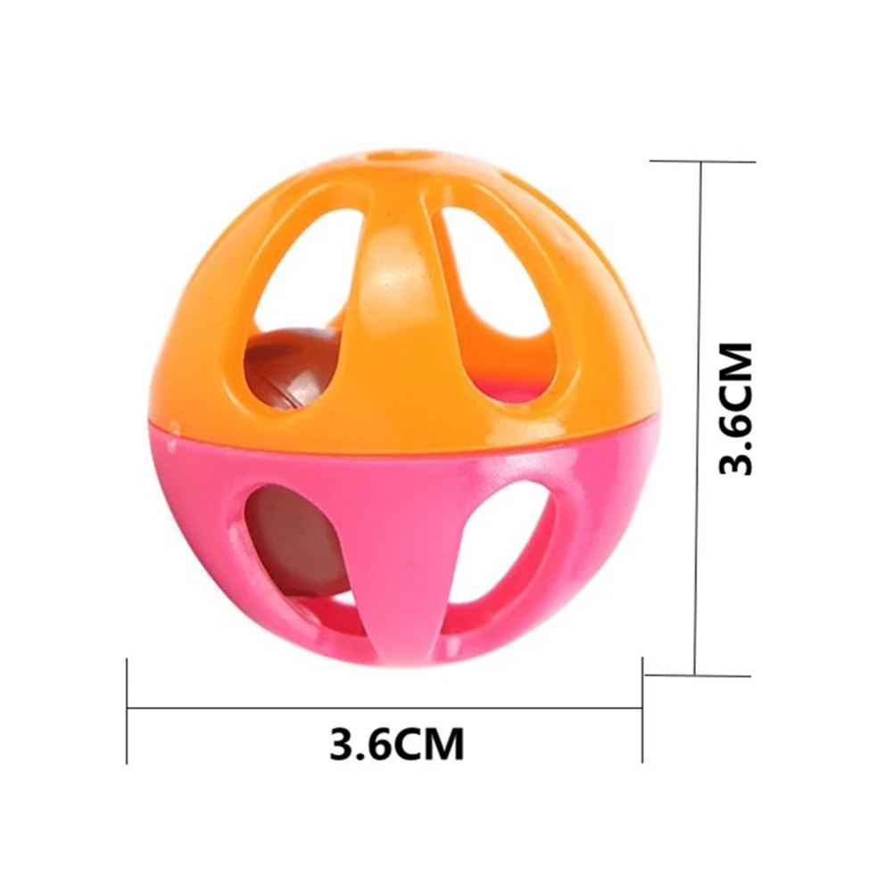 

10Pcs Pet Cat Kitten Hollow Plastic Ball Bell Interactive Exercise Funny Toy Pet Supplies Training Ball