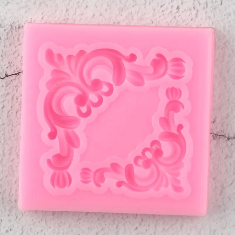3D Baroque Relief Corner Border Silicone Molds DIY Cupcake Topper Fondant Cake Decorating Tools Candy Chocolate Gumpaste Moulds | Дом и сад