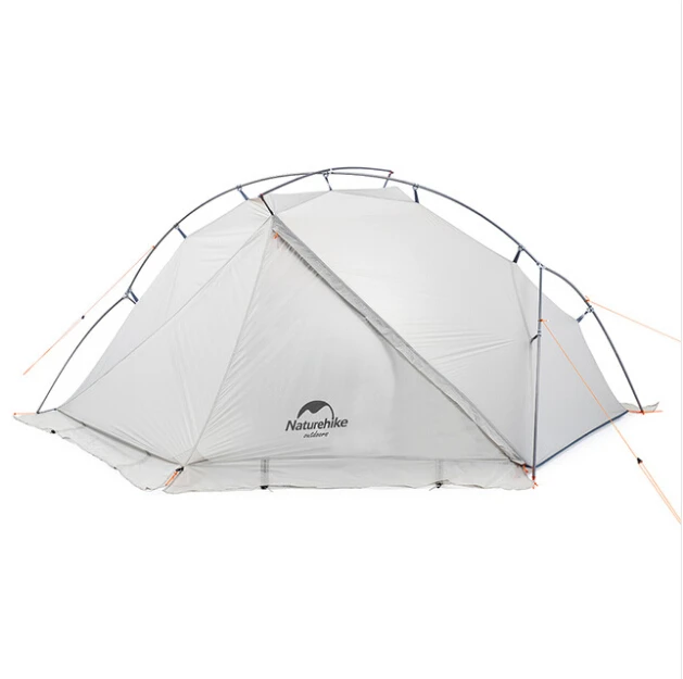 white with skit Naturehike VIK серия 970 г Сверхлегкий Одноместный тент 15D нейлон водонепроницаемый Палатка однослойный открытый туристический тент NH18W001-K - Цвет: white with skit